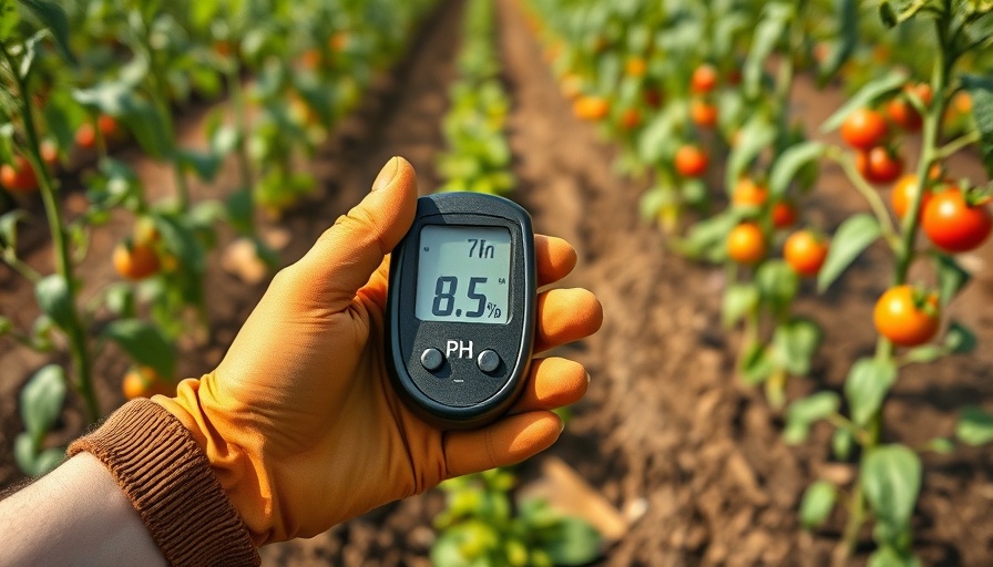 Checking soil pH in garden with a meter; learn How to Lower Soil pH.
