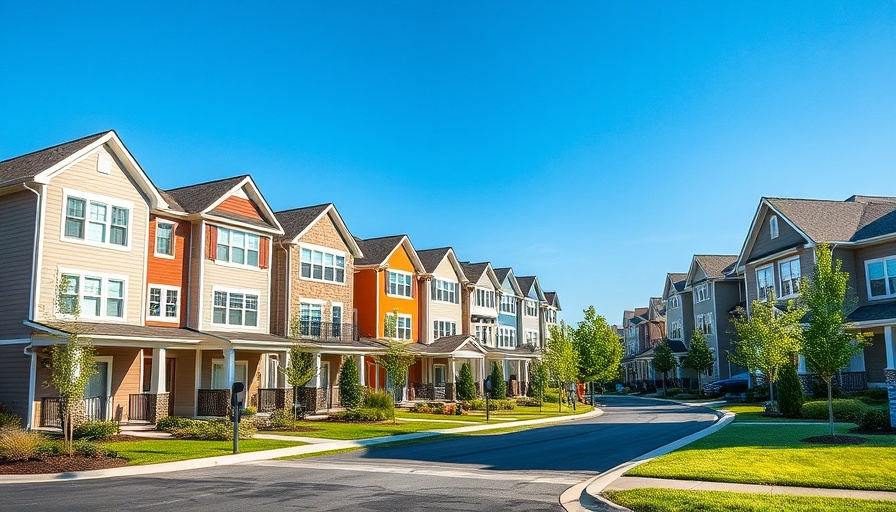 Modern suburban townhouses illustrating financing contingency in real estate.