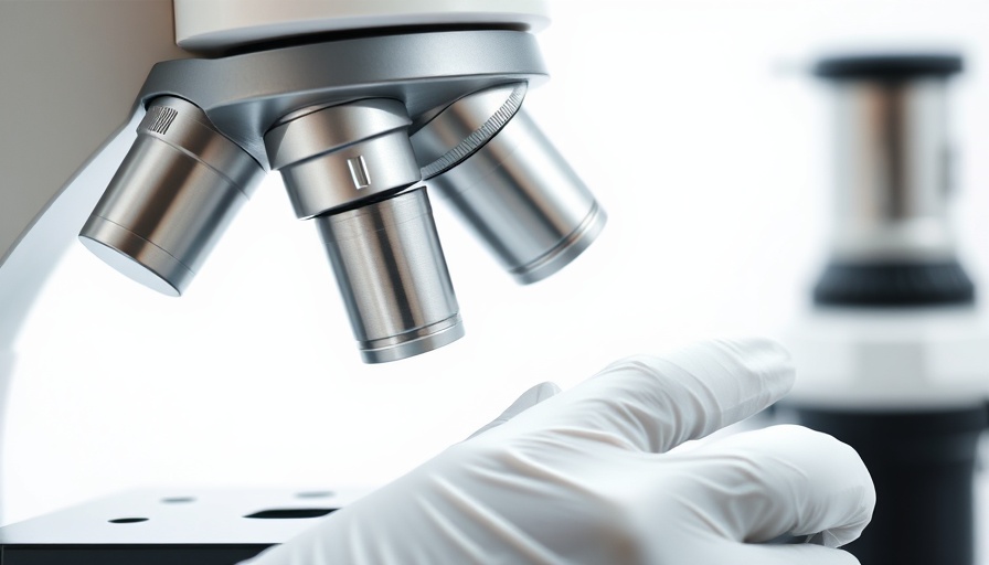 Microscope in rare disease clinical trials research setting.