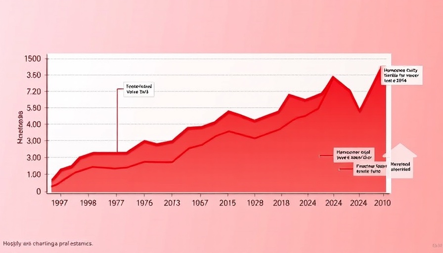 Graph illustrating household real estate value trends and homeowner equity.