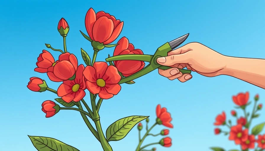 Illustration depicting symbolic UK tax increases with shears trimming flowers.