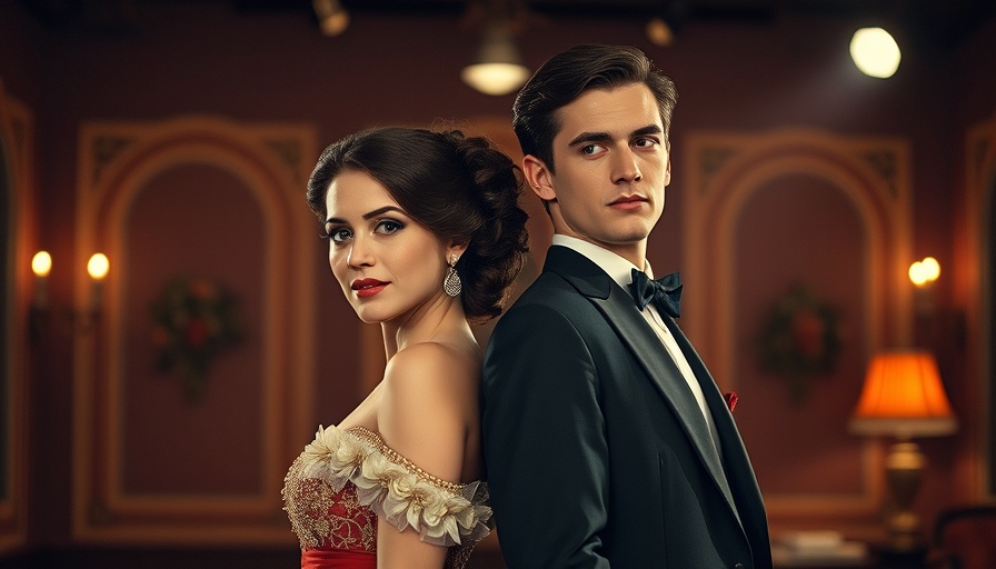 Vintage couple on stage, elegant and dramatic setting in Music News and Reviews context.