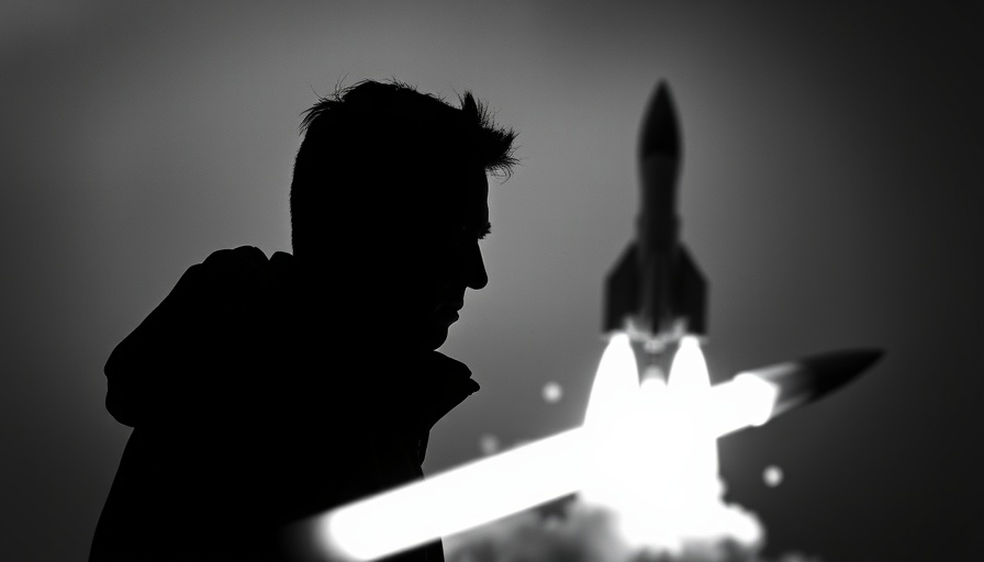Silhouette with serious expression and rocket launch illustrating SpaceX Chinese investment backdoor.