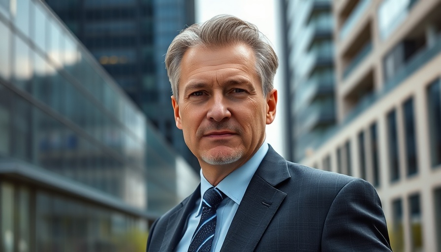 Middle-aged man in business suit posing, private equity context.