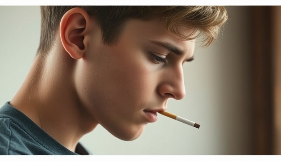Man testing sense of smell with scent stick for Alzheimer's early detection.