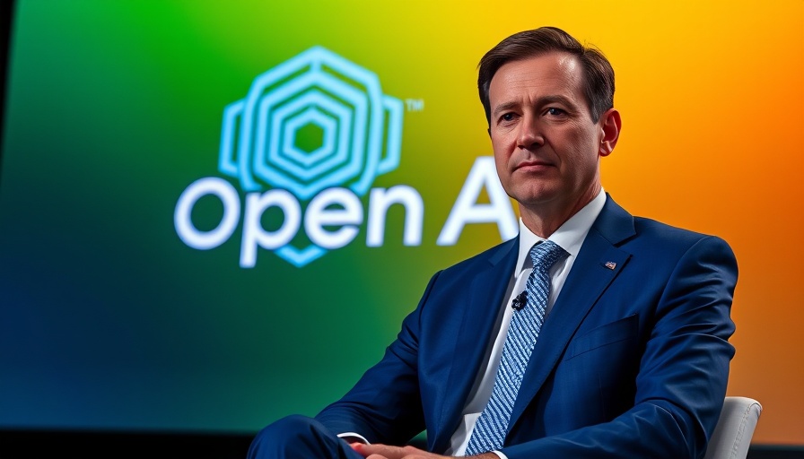 OpenAI funding round announcement with business professional.