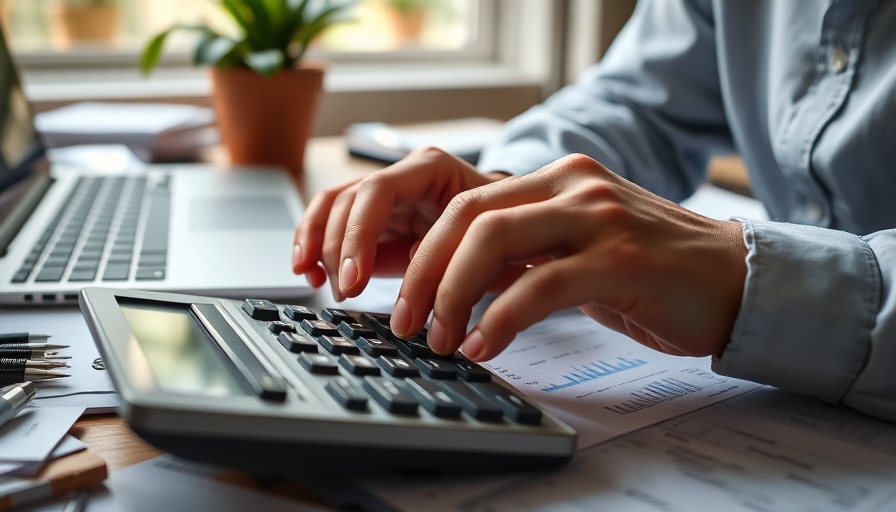 Person analyzing finances for debt management strategies with a tax refund.
