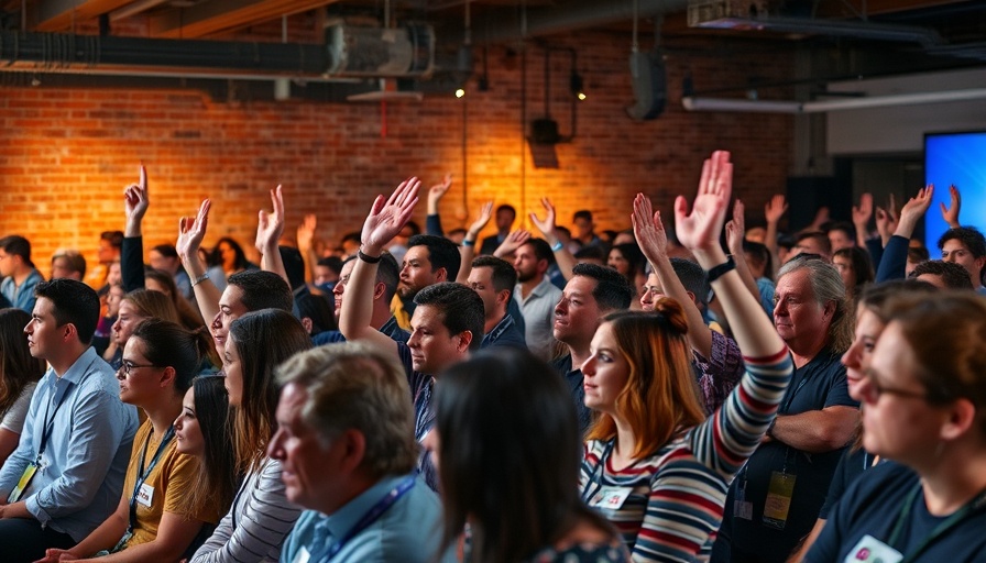 Audience at TechCrunch event engaged in panel discussion.