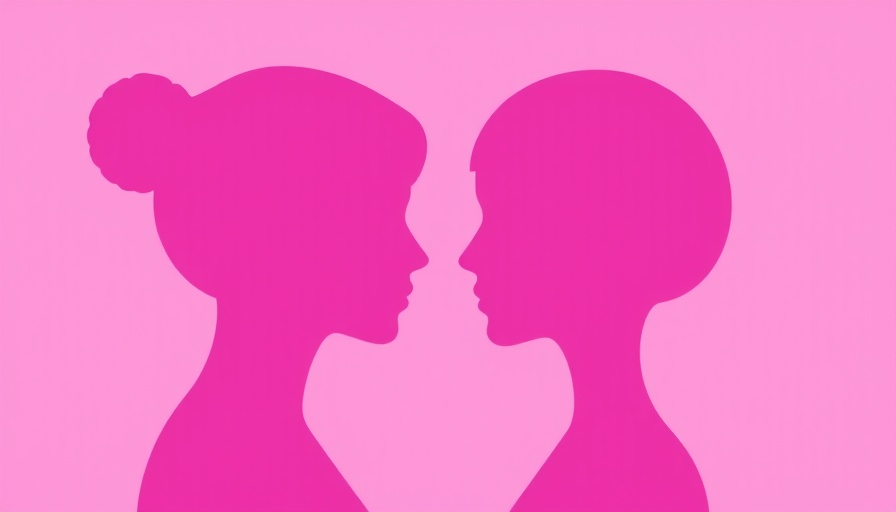 Abstract human profiles in pink and purple, AI agents for startups concept.