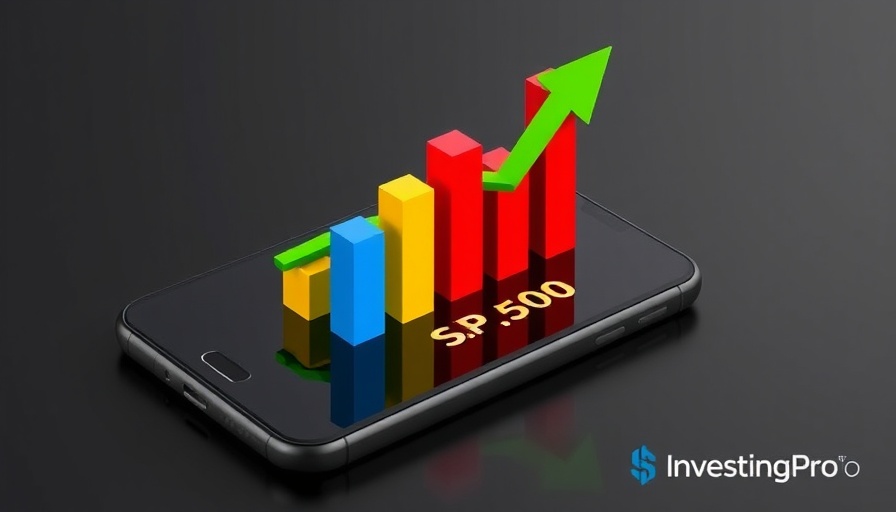 S&P 500 performance illustration on smartphone screen.