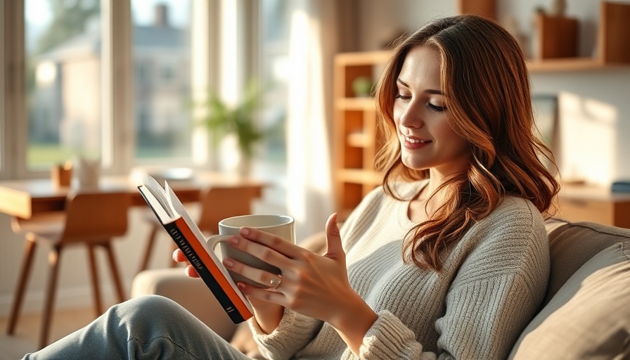 Cozy indoor scene for rainy day activities at home, reading and relaxing.