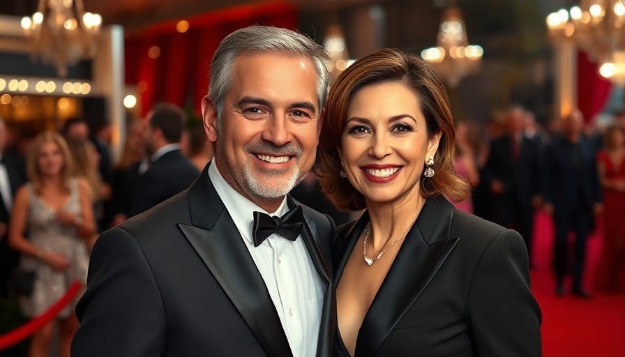 Couple at red carpet event in formal attire, Gene Hackman investigation.