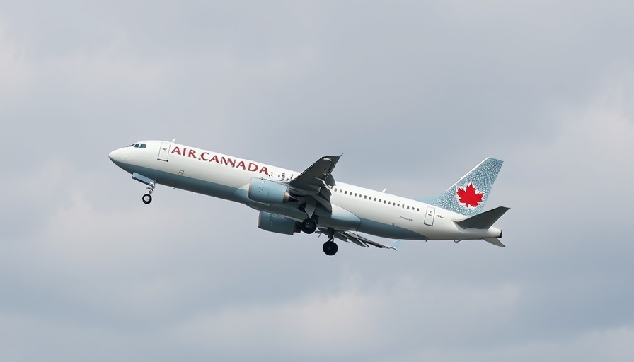 Air Canada plane taking off, related to U.S. Canada travel.