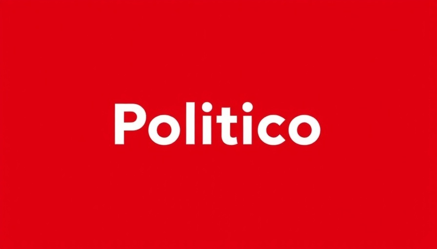 Politico logo on red background, simple and bold.