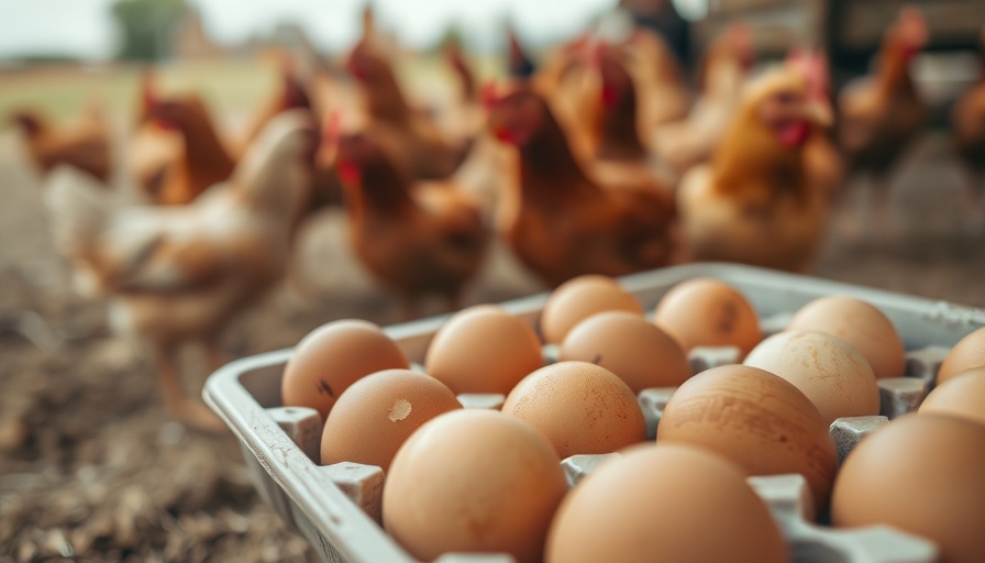 Fresh brown eggs and hens on a farm related to EU egg imports