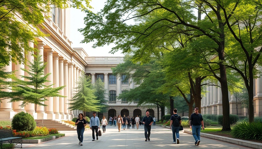 College campus scene reflecting Trump federal research funding cuts context