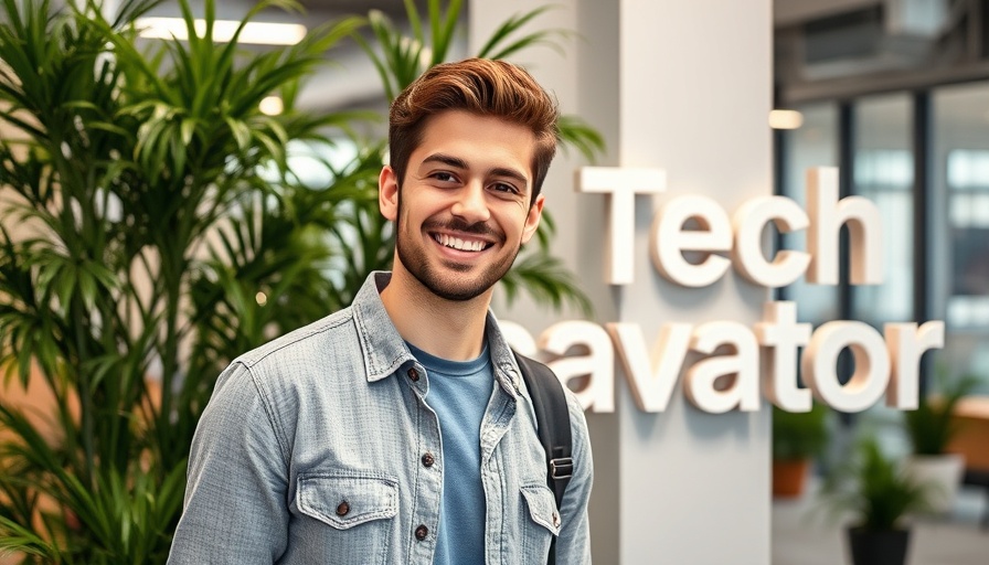 Casual young man at Y Combinator, AI reasoning engine healthcare administration connection.