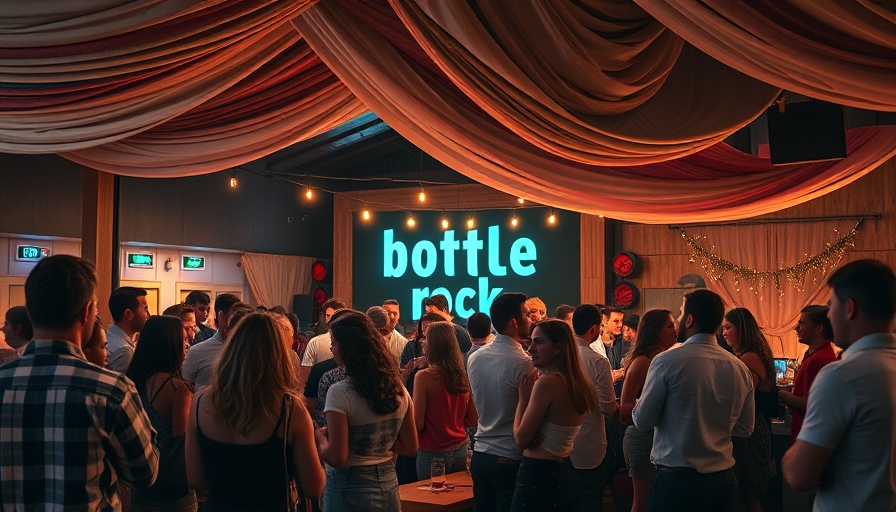 BottleRock Napa job fair 2025 gathering with people socializing indoors.