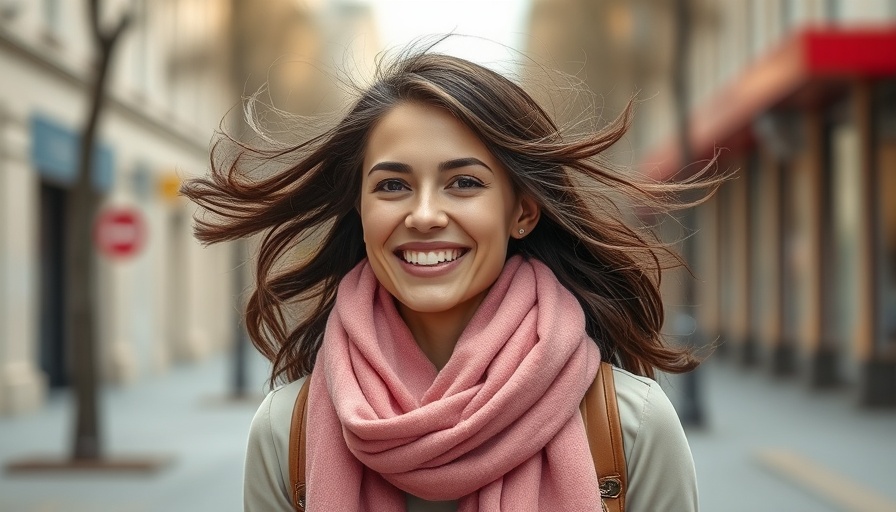 Confident woman exuding startup integrity with a pink scarf outdoors.