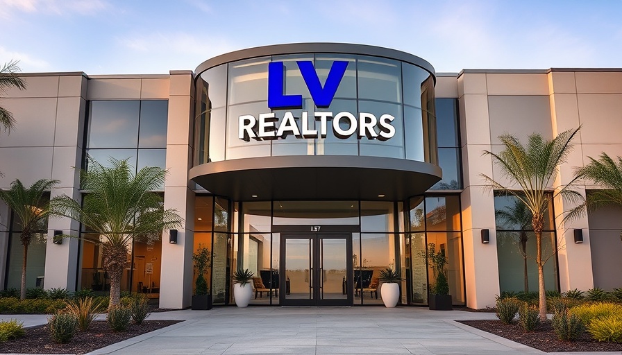 Las Vegas Realtors building entrance with sign