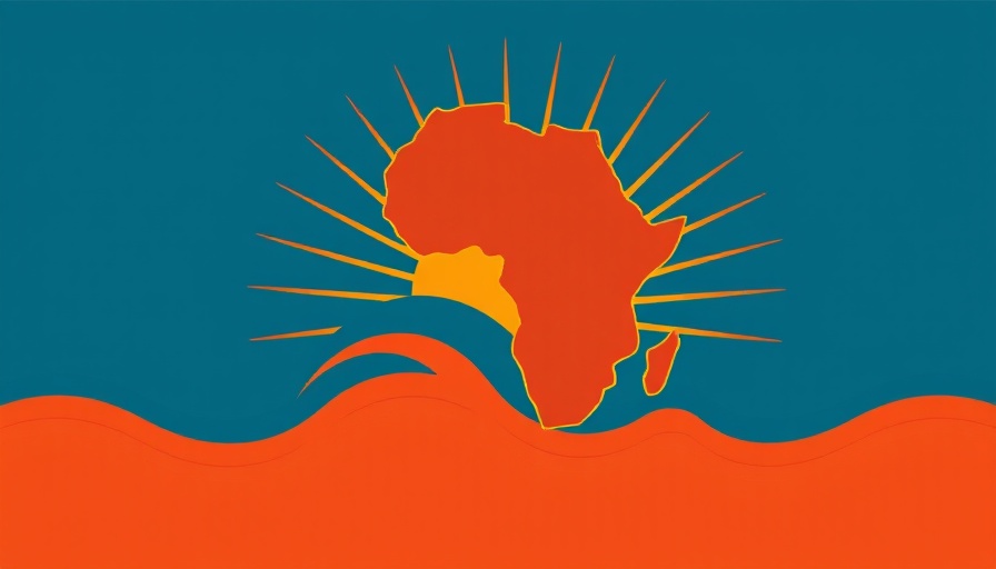 Stylized Africa silhouette illustrating dynamic energy in business startup funding.