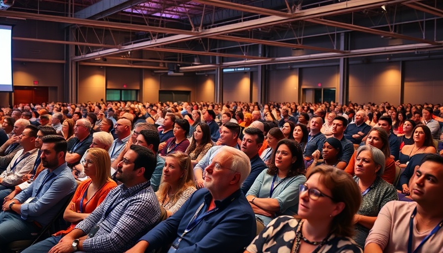 Audience at TechCrunch All Stage event attentively listening.