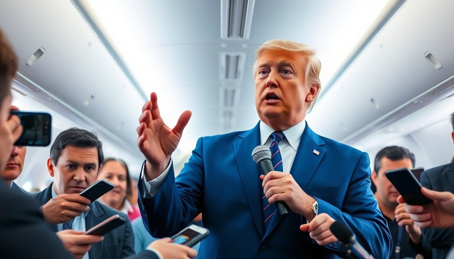 Politician talking to reporters in airplane, possibly discussing Gaza ceasefire proposal.