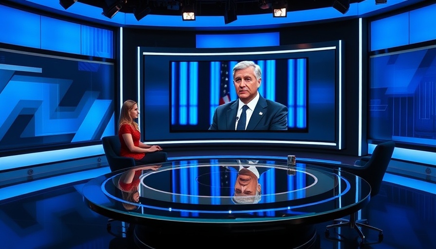 Discussion in a modern TV studio about sharp power implications for Bay Area businesses