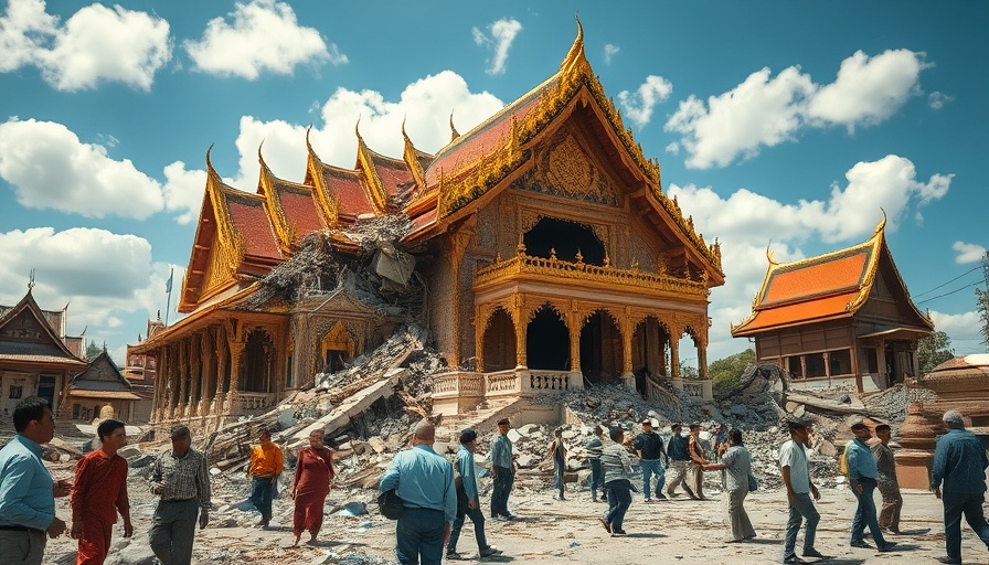 Myanmar earthquake death toll: Collapsed temple structure scene
