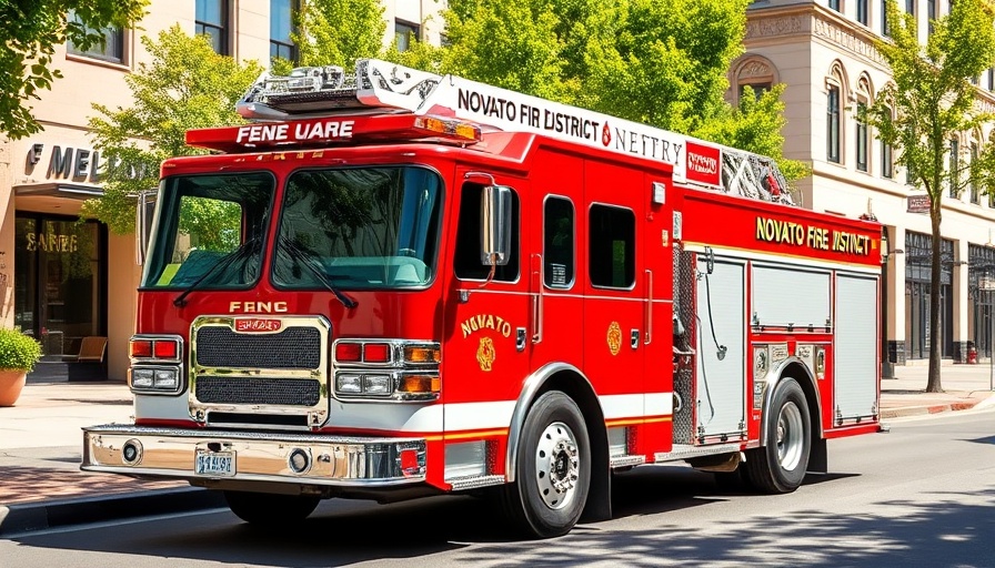Novato Fire District truck for local news updates.