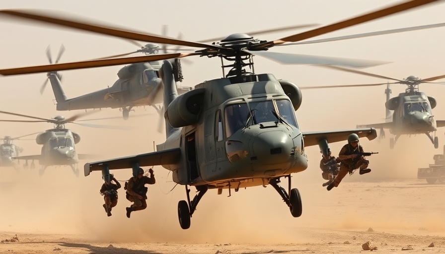 Military helicopters in action, Russian threat in Baltic region.