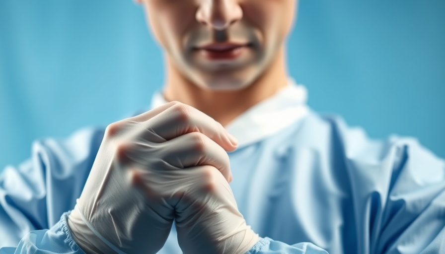 Medical professional tying gown, related to rabies transmission through organ donation.