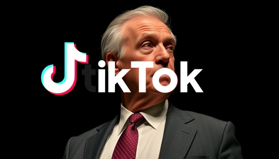 Dramatic image of man with TikTok logo, Trump TikTok Deal Deadline theme.