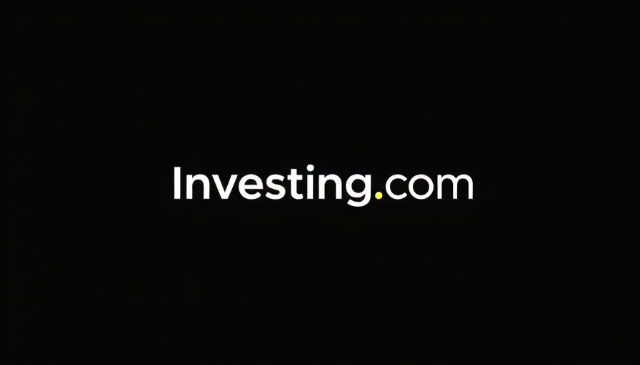 Investing.com logo with zigzag line on black background.