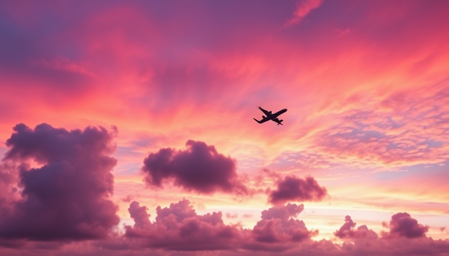 Bay Area weather forecast: airplane in vibrant sunset sky
