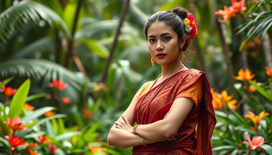 Confident woman in forest symbolizing women's rights to forests in the Global South.
