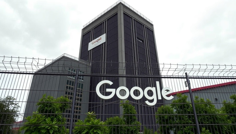 AI limitations in sustainability: high-security data center with Google sign.