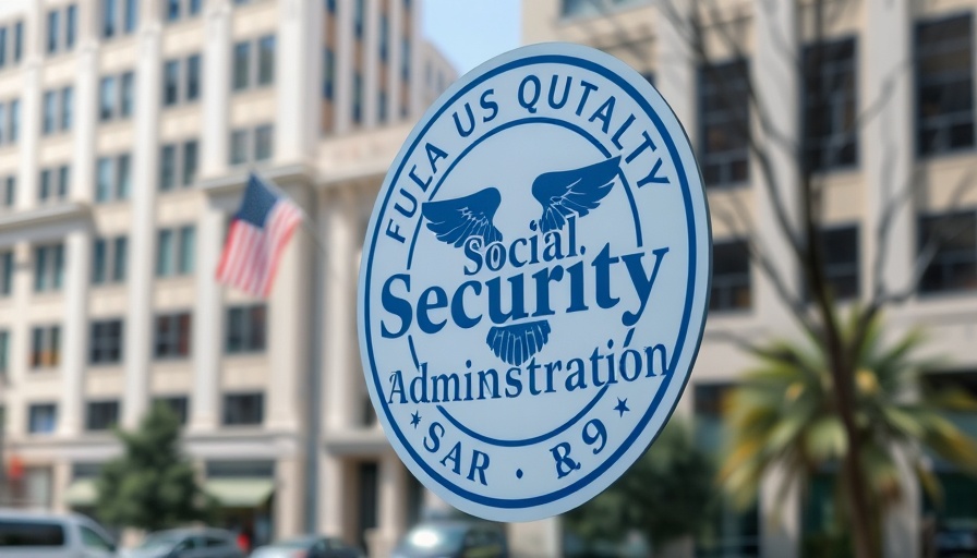 USA Social Security Administration logo on glass window.