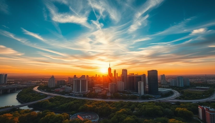 Ohio urban skyline at sunset, highlighting pros and cons of living in Ohio.