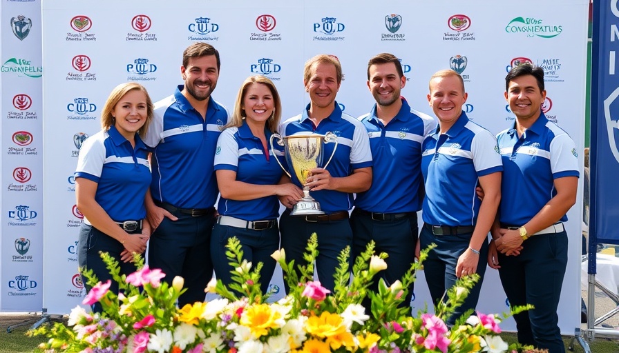 Sentebale charity tensions event with group holding trophy.