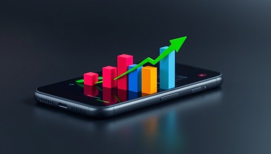 Investment growth chart on smartphone symbolizing Wisconsin Judicial Election Spending.