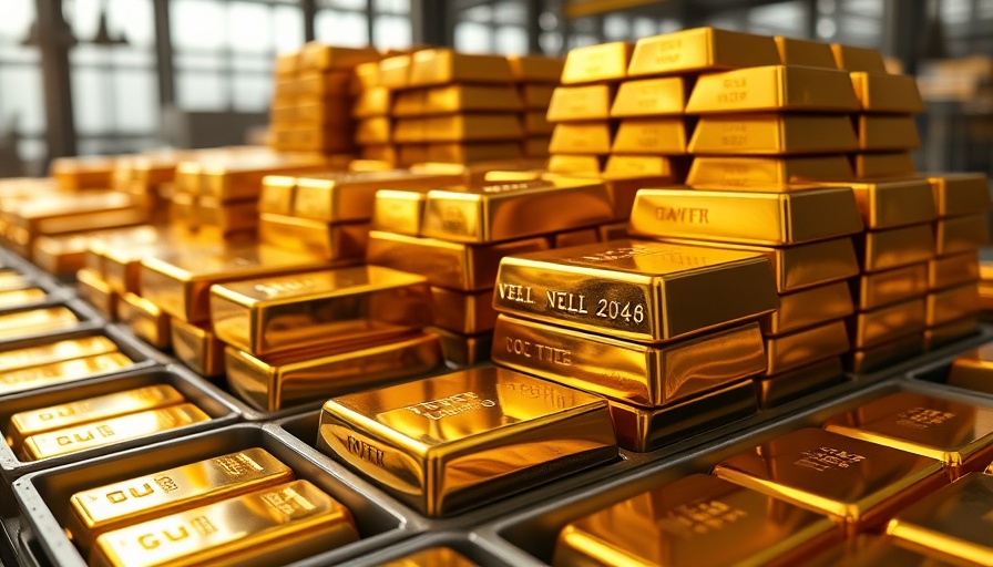 Stacks of gold bars reflect investor interest in gold funds.