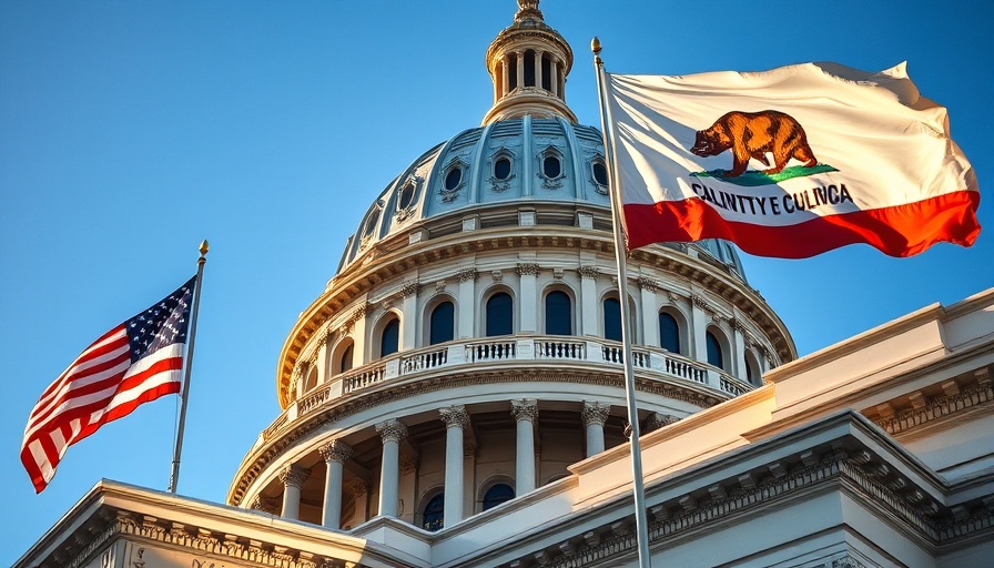 California State Capitol dome and flags, California Democrats transgender athletes legislation.
