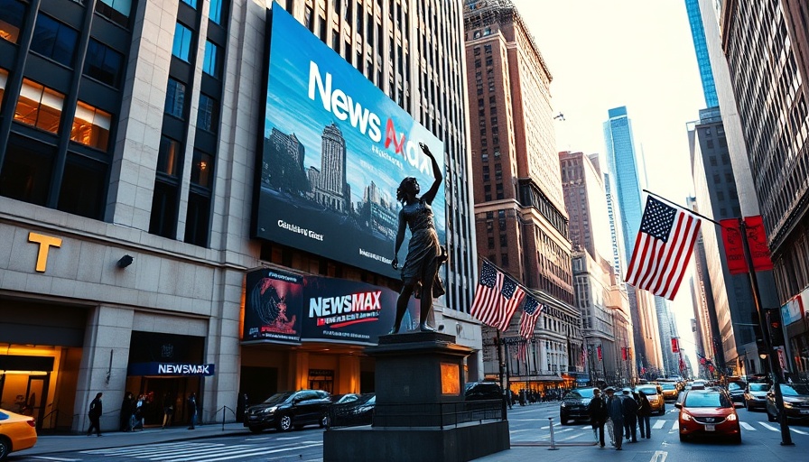 Newsmax shares rise 2200% at stock exchange with Fearless Girl statue.