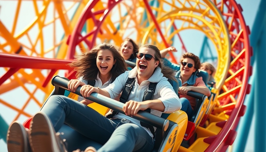 Southern California roller coaster news with riders in colorful twists.