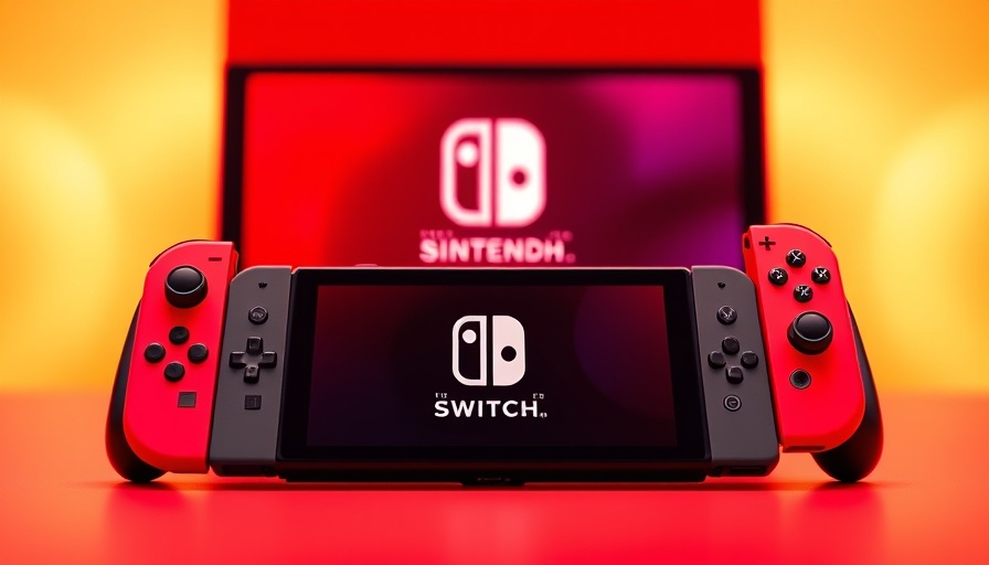 Sleek new Nintendo Switch 2 console and controllers displayed stylishly.
