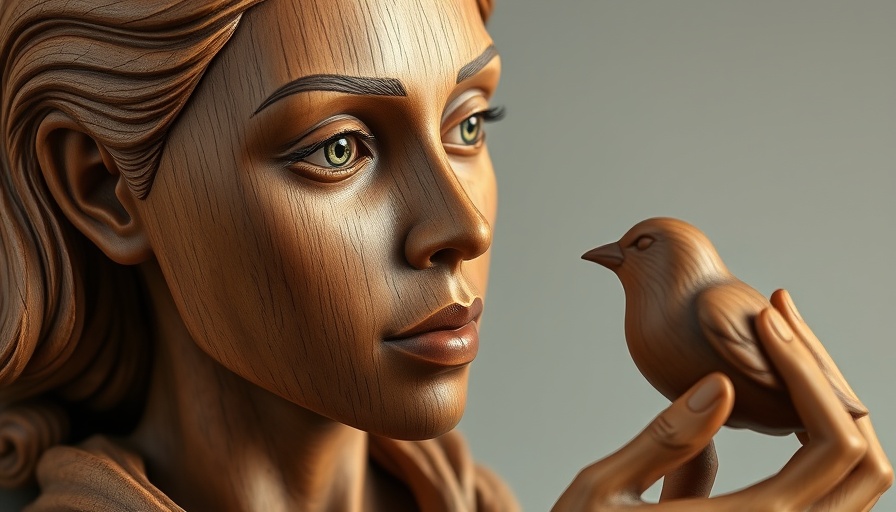 Intricate wooden sculpture at art exhibitions in Marin