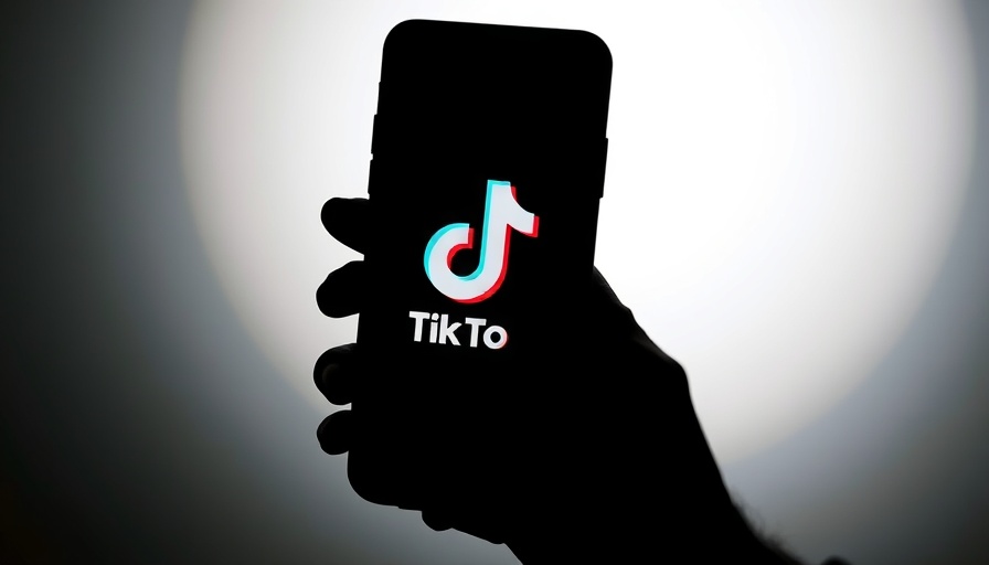 Hand holding smartphone with TikTok logo for Amazon bids for TikTok.