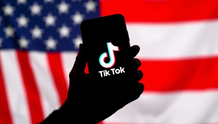 Symbolic image of TikTok logo against American flag reflecting TikTok's uncertain future in the US.