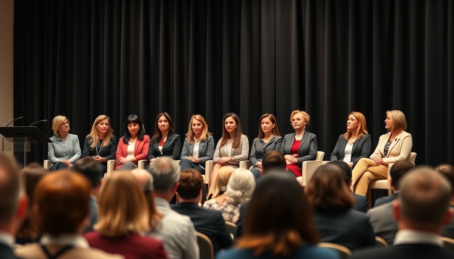 Women panelists discussing how to start a business at a conference.